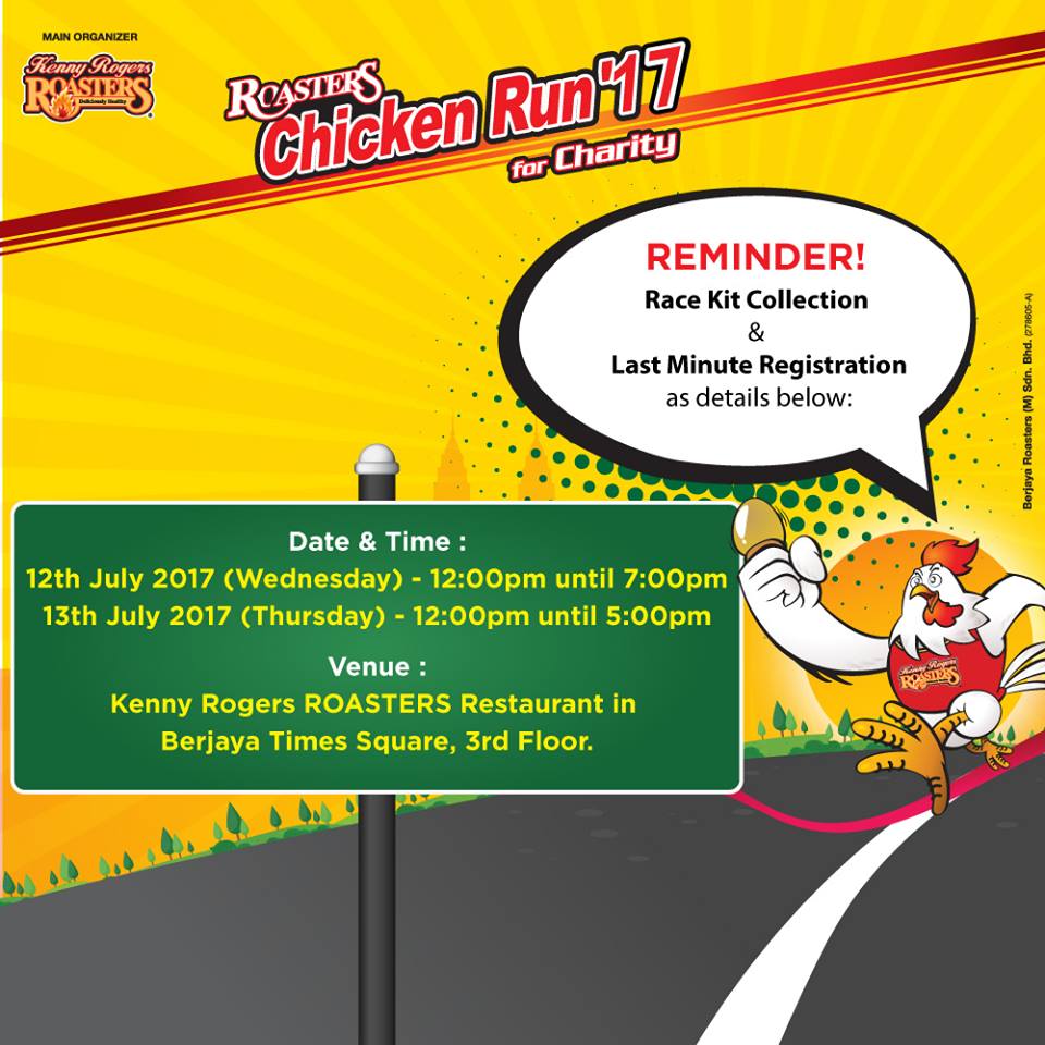Roaster's Chicken Run 2017 Kumpul RM 700,000 Untuk ...