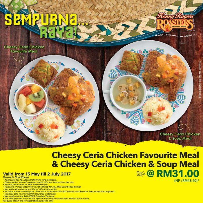 KRR Sempurna Raya Dengan Hidangan Cheesy Ceria Chicken Meal