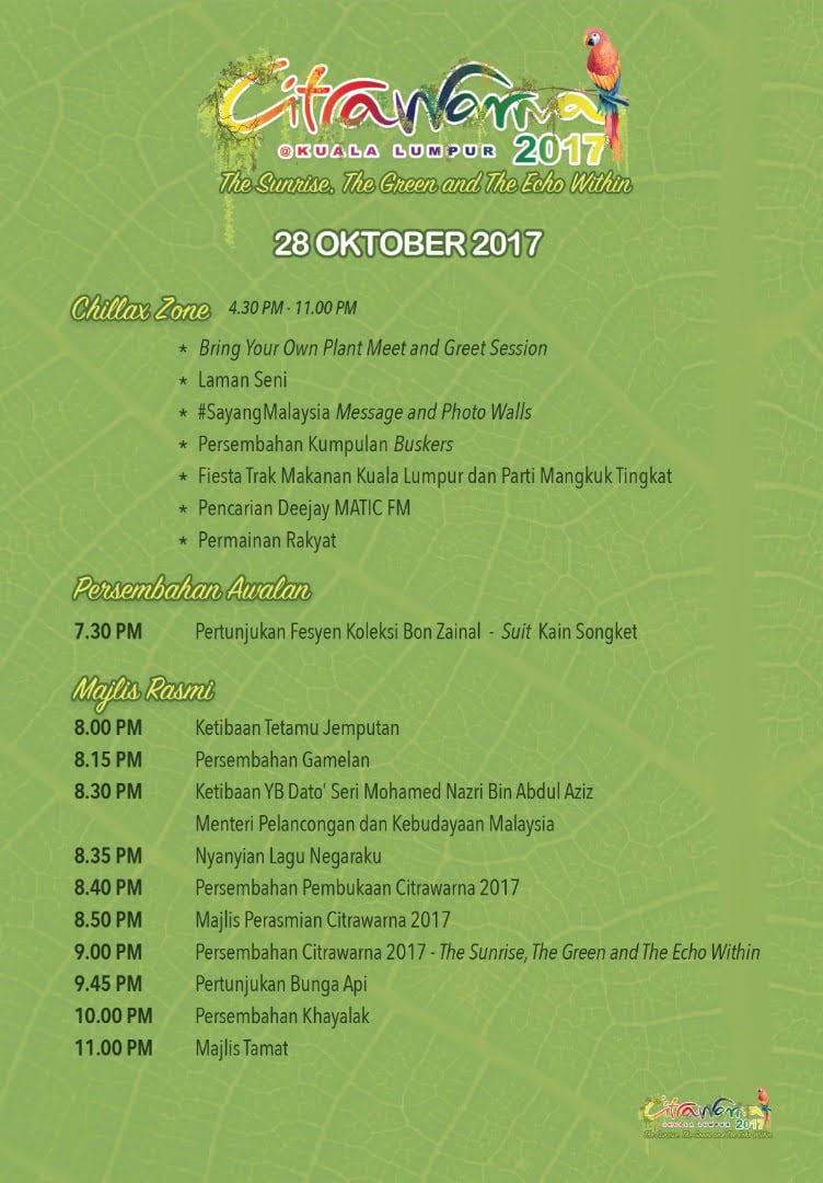 Citrawarna@Kuala Lumpur 2017 Bertemakan ‘The Sunrise, The Green And The Echo Within’
