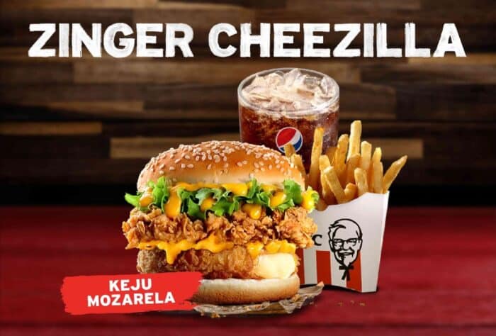 KFC ZINGER CHEEZILLA KEMBALI ATAS PERMINTAAN!