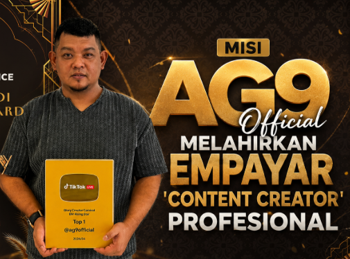 Bermula Dengan LIVE Bertopeng, AG9 Official Kini Bina Generasi Content Creator Profesional