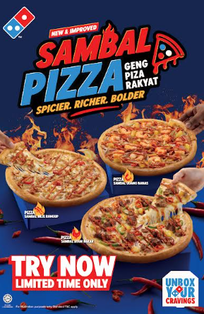 SAMBAL PIZZA DOMINO'S LEBIH PEDAS